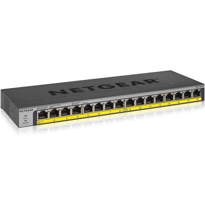 NETGEAR 16-Port PoE/PoE+ Gigabit Ethernet Unmanaged Flexible Switch GS116LP - Pre-Order