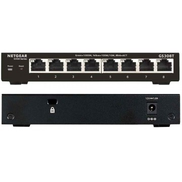 NETGEAR 8-Port Gigabit Ethernet Smart Managed Pro Switch GS108T