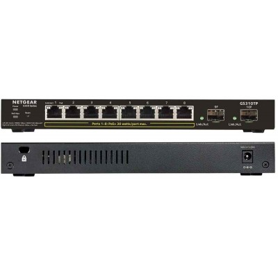 NETGEAR 10-Port PoE Gigabit Ethernet Smart Managed Pro Switch GS310TP