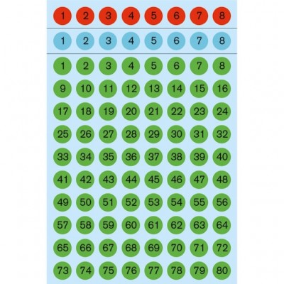Herma Number Labels (1-160) 8mm