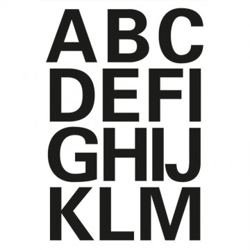 Herma Letters 25mm A-Z Weatherproof Film Black 2S