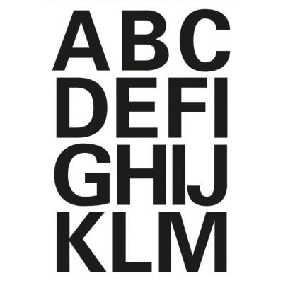Herma Letters 25mm A-Z Weatherproof Film Black 2S