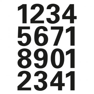 Herma Numbers 25mm 0-9 Weatherproof Film Black 1S