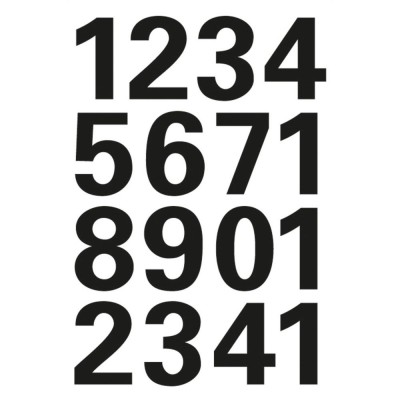Herma Numbers 25mm 0-9 Weatherproof Film Black 1S