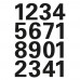 Herma Numbers 25mm 0-9 Weatherproof Film Black 1S - 1