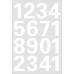 Herma Numbers 25mm 0-9 Weatherproof Film White 1S - 1