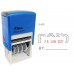 Shiny S-401 Self-Inking Date Stamp w/PAID (Blue/Red Ink) - 1
