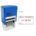 Shiny S-403 Self-Inking Date Stamp w/FAXED (Blue/Red Ink) - 1