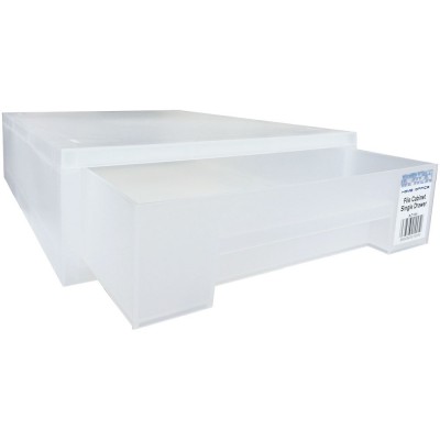 HnO Stackable Single Drawer (360 x 250 x 85mm) Translucent White