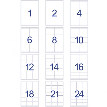 Avery White Labels 100'S A4 (1-24)