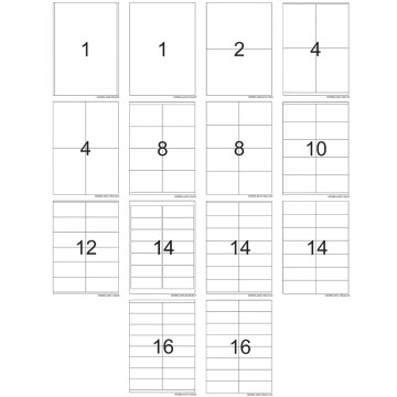 Herma Premium SuperPrint White Labels 100'S A4 (1-16)