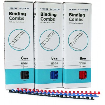 HnO Plastic Binding Ring A4 100'S 8mm