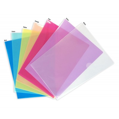 Translucent PP L-Shape Folder (12 Folders) A4 Colour