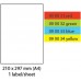 Mayspies Colour Labels 100'S A4 (210 x 297mm) - 1