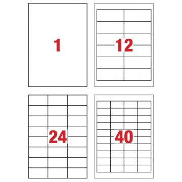 Mayspies Transparent Labels 25'S A4