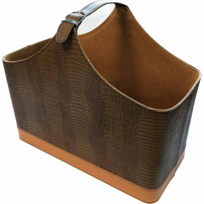 PU Leather Magazine Basket