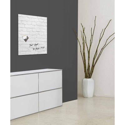 Sigel Magnetic Glass Board artverum (48 x 48 x 1.5cm) Whitestone