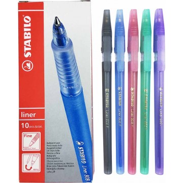 STABILO Liner Ballpoint Pen 808 Fine 10'S