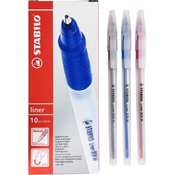 STABILO Liner Ballpoint Pen 808 Medium 10'S