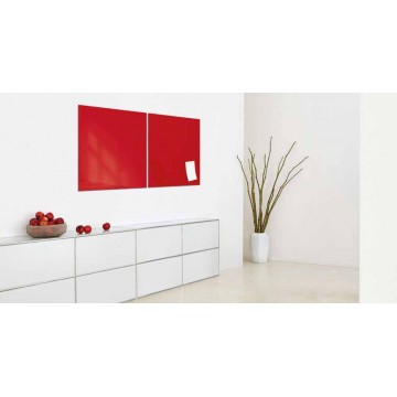 Sigel Magnetic Glass Board artverum (48 x 48 x 1.5cm) Red
