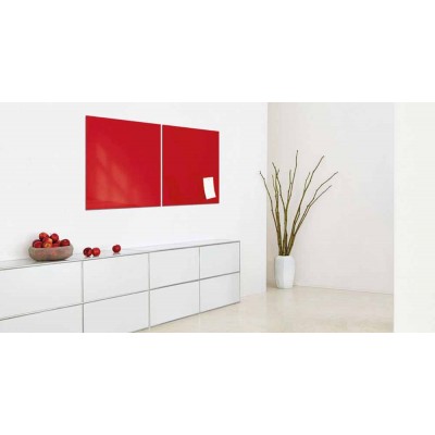 Sigel Magnetic Glass Board artverum (48 x 48 x 1.5cm) Red