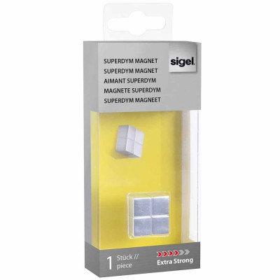 Sigel SuperDym Glass Board Magnet (2 x 1 x 2cm) 4'S Extra-Strong